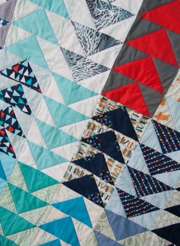 Flying geese baby quilt sale